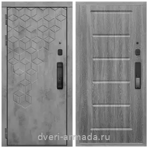 Входные двери в Подольске, Дверь входная Армада Квадро МДФ 16 мм Kaadas K9 / МДФ 16 мм ФЛ-39 Дуб Филадельфия графит