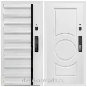 Входные двери Премиум, Умная входная смарт-дверь Армада Каскад WHITE МДФ 10 мм Kaadas K9 / МДФ 16 мм МС-100 Белый матовый