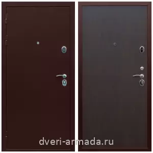 С порошковым напылением, Недорогая дверь входная Армада Люкс Антик медь / МДФ 6 мм ПЭ Венге