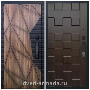 Входные двери в Подольске, Умная входная смарт-дверьАрмада Ламбо МДФ 10 мм Kaadas K9 / МДФ 16 мм ОЛ-39 Эковенге