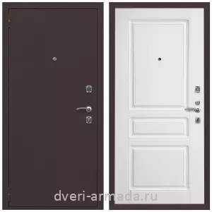 Входные двери Лондон, Дверь входная Армада Комфорт Антик медь / МДФ 16 мм ФЛ-243 Белый матовый