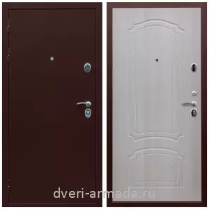Входные двери Троя, Дверь входная стальная Армада Люкс Антик медь / МДФ 6 мм ФЛ-140 Дуб беленый в офисное помещение с порошковым покрытием