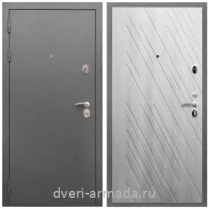 МДФ гладкая, Дверь входная Армада Оптима Антик серебро / МДФ 16 мм ФЛ-86 Ясень Ривьера Айс