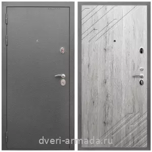 МДФ гладкая, Дверь входная Армада Оптима Антик серебро / МДФ 16 мм ФЛ-143 Рустик натуральный