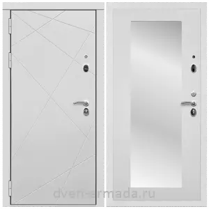 Входные двери с зеркалом МДФ, Дверь входная Армада Тесла МДФ 16 мм / МДФ 16 мм ФЛЗ-Пастораль, Ясень белый
