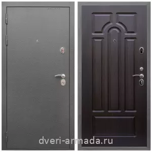 МДФ со стеклянными вставками, Дверь входная Армада Оптима Антик серебро / МДФ 6 мм ФЛ-58 Венге