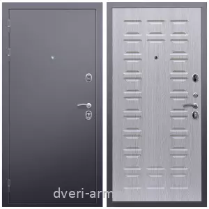Двери со склада, Дверь входная Армада Люкс Антик серебро / МДФ 16 мм ФЛ-183 Дуб белёный