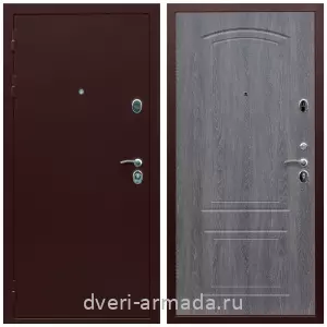 Двери со склада, Дверь входная Армада Люкс Антик медь / МДФ 6 мм ФЛ-138 Дуб Филадельфия графит с шумоизоляцией с МДФ панелями