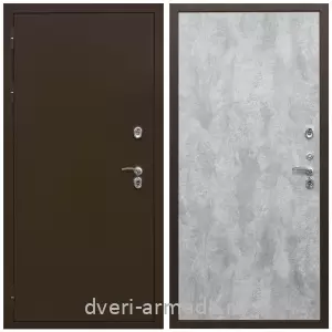 Коричневые входные двери, Металлическая коричневая дверь входная железная утепленная  Армада Термо Молоток коричневый/ МДФ 6 мм ПЭ Цемент светлый