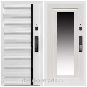 Входные двери Премиум, Умная входная смарт-дверь Армада Каскад WHITE МДФ 10 мм Kaadas K9 / МДФ 16 мм ФЛЗ-120 Дуб белёный