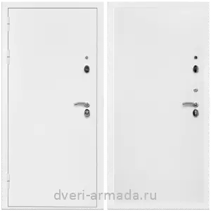 Входные металлические двери в Московской области, Дверь входная Армада Оптима Белая шагрень / МДФ 10 мм Гладкая Белый матовый