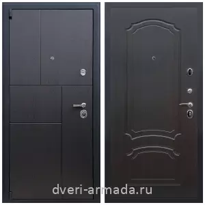 Темные входные двери, Дверь входная элитная Армада Бастион МДФ 16 мм ФЛ-290 Дуб фактурный шоколад / МДФ 6 мм ФЛ-140 Венге
