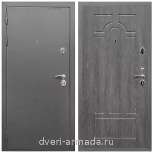 Входные двери Эврика, Дверь входная Армада Оптима Антик серебро / МДФ 6 мм ФЛ-58 Дуб Филадельфия графит