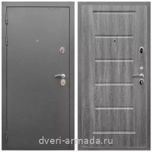 Двери со склада, Дверь входная Армада Оптима Антик серебро / МДФ 16 мм ФЛ-39 Дуб Филадельфия графит