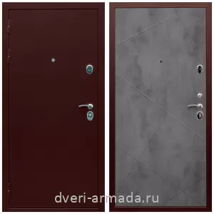 Входные двери Эврика, Дверь входная Армада Люкс Антик медь / МДФ 10 мм ФЛ-291 Бетон темный одностворчатая в офис