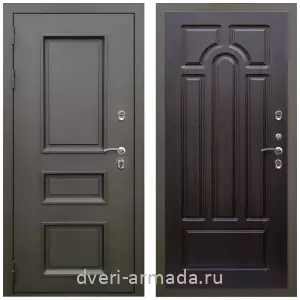 Большие входные двери, Дверь входная уличная в дом Армада Фаренгейт / МДФ 16 мм ФЛ-58 Венге для загородного дома