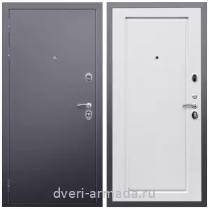 Темные входные двери, Дверь входная Армада Люкс Антик серебро / МДФ 16 мм ФЛ-119 Ясень белый