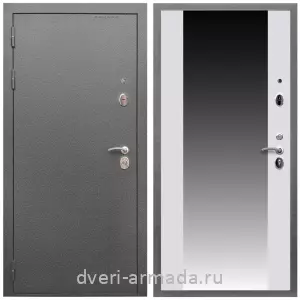 МДФ гладкая, Дверь входная Армада Оптима Антик серебро / МДФ 16 мм СБ-16 Белый матовый