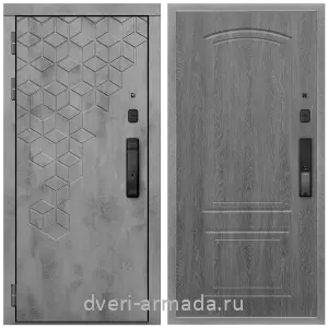 Входные двери Троя, Дверь входная Армада Квадро МДФ 16 мм Kaadas K9 / МДФ 6 мм ФЛ-138 Дуб Филадельфия графит