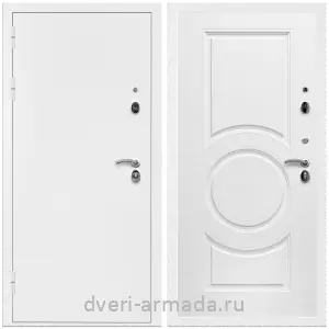 Дверь входная Армада Оптима Белая шагрень / МС-100 Белый матовый