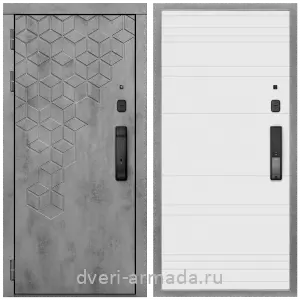 Двери со склада, Дверь входная Армада Квадро МДФ 16 мм Kaadas K9 / МДФ 16 мм ФЛ Дуб кантри белый горизонт