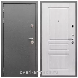 Входные двери 2050 мм, Дверь входная Армада Оптима Антик серебро / МДФ 16 мм ФЛ-243 Дуб белёный