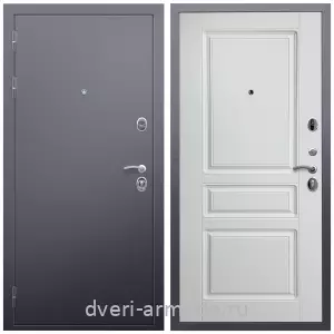 Темные входные двери, Дверь входная Армада Люкс Антик серебро / МДФ 16 мм ФЛ-243 Ясень белый