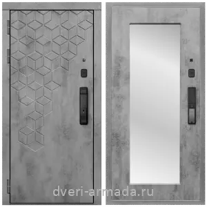 Входные двери 2050 мм, Дверь входная Армада МДФ 16 мм Квадро Kaadas K9 /  МДФ 16 мм ФЛЗ-пастораль, Бетон темный