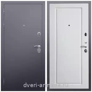 Входные двери 2050 мм, Дверь входная Армада Люкс Антик серебро / МДФ 16 мм ФЛ-119 Белый матовый