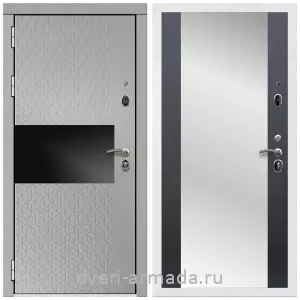 Входные двери с зеркалом МДФ, Дверь входная Армада Престиж Белая шагрень МДФ 16 мм Милк рикамо софт / МДФ 16 мм СБ-16 Венге