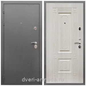 Темные входные двери, Дверь входная Армада Оптима Антик серебро / МДФ 6 мм ФЛ-2 Дуб белёный