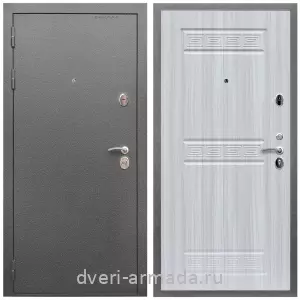 Входные двери Люксор, Дверь входная Армада Оптима Антик серебро / МДФ 10 мм ФЛ-242 Сандал белый