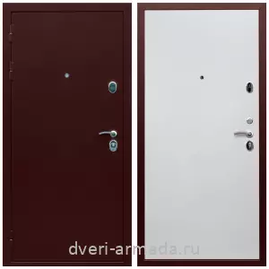 Наружные, Дверь входная утепленная Армада Люкс Антик медь / МДФ 10 мм Гладкая белый матовый