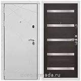 Дверь входная Армада Тесла / СБ-14 Эковенге стекло белое