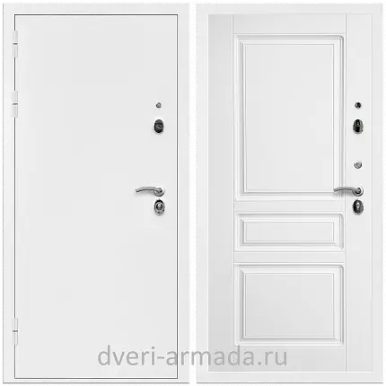 Дверь входная Армада Оптима Белая шагрень / МДФ 16 мм ФЛ-243 Белый матовый
