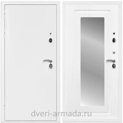 Дверь входная Армада Оптима Белая шагрень / ФЛЗ-120 Ясень белый