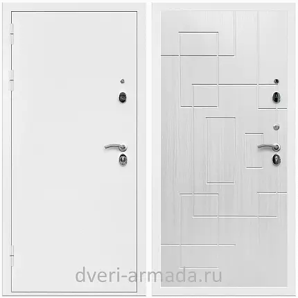 Дверь входная Армада Оптима Белая шагрень / МДФ 16 мм ФЛ-57 Белый жемчуг