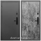 Умная входная смарт-дверь Армада Гарант Kaadas S500 / МДФ 6 мм ПЭ Цемент темный